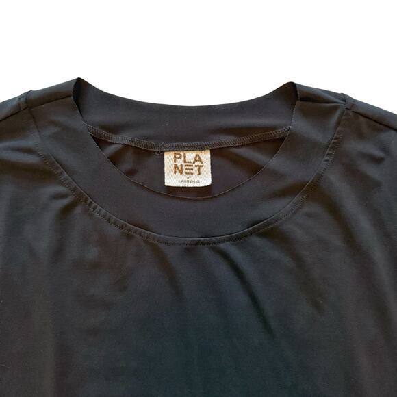 Planet by Lauren G Matte Jersey Fashion Tee Lagenlook Black - Size 1 (4-8) - Picture 6 of 14